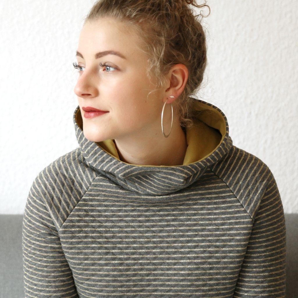 Papierschnittmuster Kapuzenpulli Frau Toni XS-XL